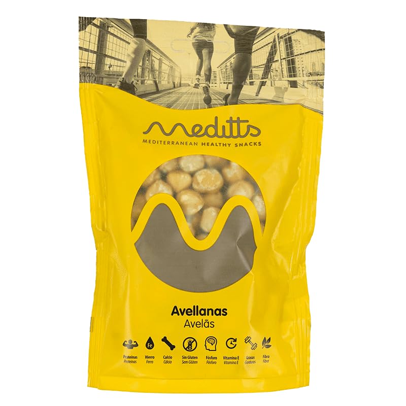 Meditts - Avellanas Tostadas Peladas 125 gr | 100% Naturales | Sin Sal ni Conservantes | Rico en Proteínas, Fibra y Grasas Saludables | Apto para Dietas Keto, Veganas y Vegetarianas