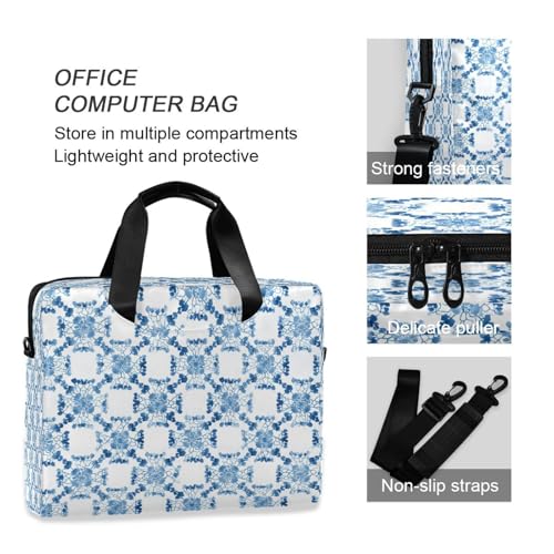 Bolso para laptop senya estilo acuarela azul bohemio miniatura 6