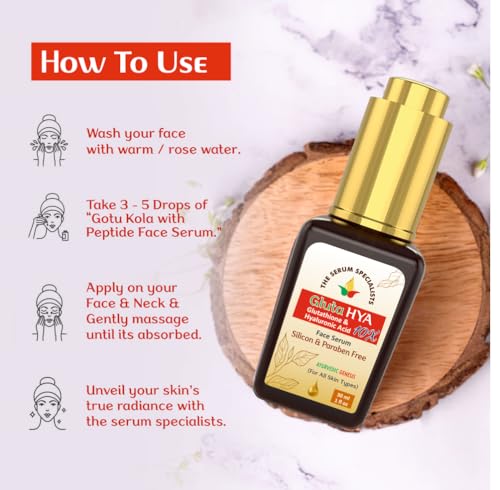 Image of Gluta HYA Face Serum - 10X Brightens & Hydrates Skin | Infused with Glutathione & Hyaluronic Acid | Antioxidants & Deep Moisturization | All Skin Types - 30ml