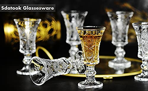Shot Glasses, 1.5oz Shot Glasses Set of 6/Cordial Glasses/Sherry Glasses - Image 4