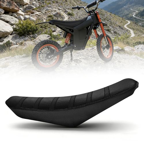 Jerbor Thickened Seat Cover for Tuttio Soleil01 Electric Drit Bike Widened Non-Slip Striped Gripper Waterproof Soft Cushion Cover Pad for Tutto Tutti Electric Motorcycle (Black)
