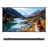 スクリーン 80インチ 16:9 4K対応 プロジェクタースクリーン 持ち運び 室内室外 視野角170° PPT 4K 軽便 大型 投影用 吊り下げ ホームシアター 会議室 壁掛け ロール式 手動 (16:9 80インチ)