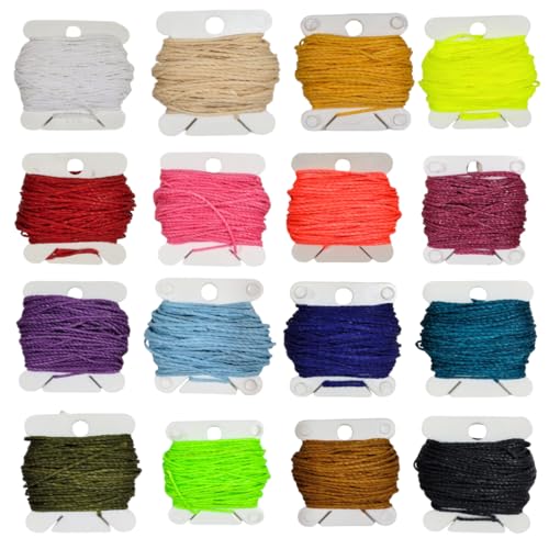 Kit 100 Metros de Fio/Linha Cordone Encerado com 10 Cores - 1mm - KIT