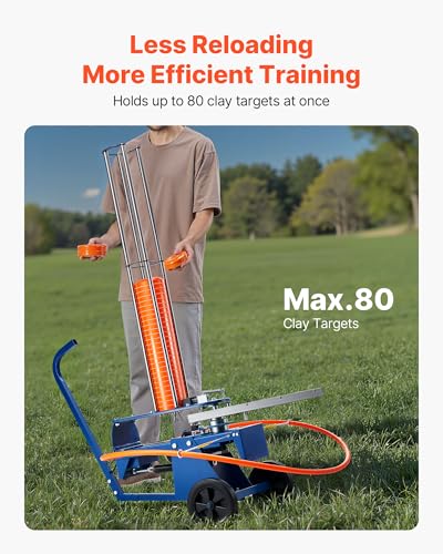 Image of VEVOR Clay Pigeon Thrower, Automatic Skeet and Trap Launcher with Adjustable Angle & Foot Pedal for Clays Throwing Shooting Sports