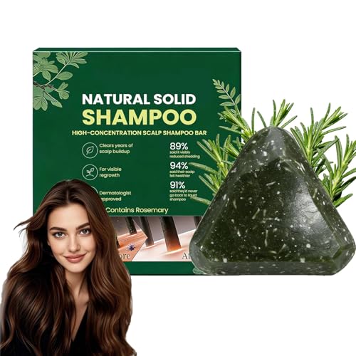 Yoracarekorean Scalp Shampoo Revival Bar Rosemary Amino Acid Shampoo Bar Natural Botanical Hair Care Bar for Strengthening & Thinning Hair Gentle Hydrating Solid Shampoo