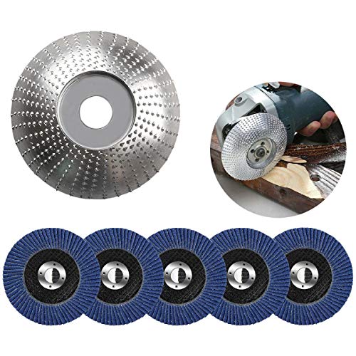 Vankcp Angle Grinder Disc 3.3'' Grinder Disc Tungsten Grinding Wheel Carving Abrasive Disc and 5 Pieces Sanding Grinding Wheel for Sanding Carving Shaping Polishing Grinding Wheel Plate Tools