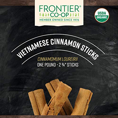 Frontier Co-op Organic Cinnamon Sticks 2 3/4" 1lb