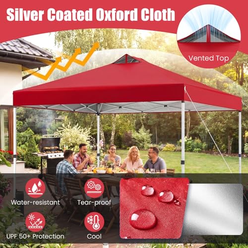 Image of Tangkula 10 x10 Ft Pop Up Canopy with Center Lock