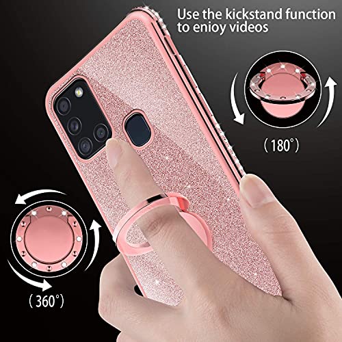 Cover per Samsung Galaxy A21S, Glitter Brillantini...