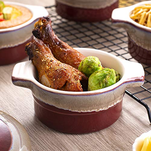 LOVECASA 4-delige muffins vormpjes set met deksel, mini schaaltjes voor soufflé, crème brulee, ovens, fondants, desserts, 10 x 10 x 5,2 cm, 200 ml - Image 7