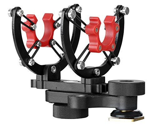 Movo SMM300 PRO Microphone Shock Mount with 8-Point Silicone Suspension System for Rode, Azden, Audio-Technica, Sennheiser, Other 18-22mm Diameter Shotgun Microphones
