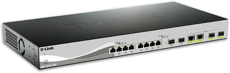 Systems 12-Port 10GBASE-T Web Smart Switch & 2 SFP+ Ports & 2 10GBASE-T/SFP+ Combo Ports (DXS-1210-12TC)