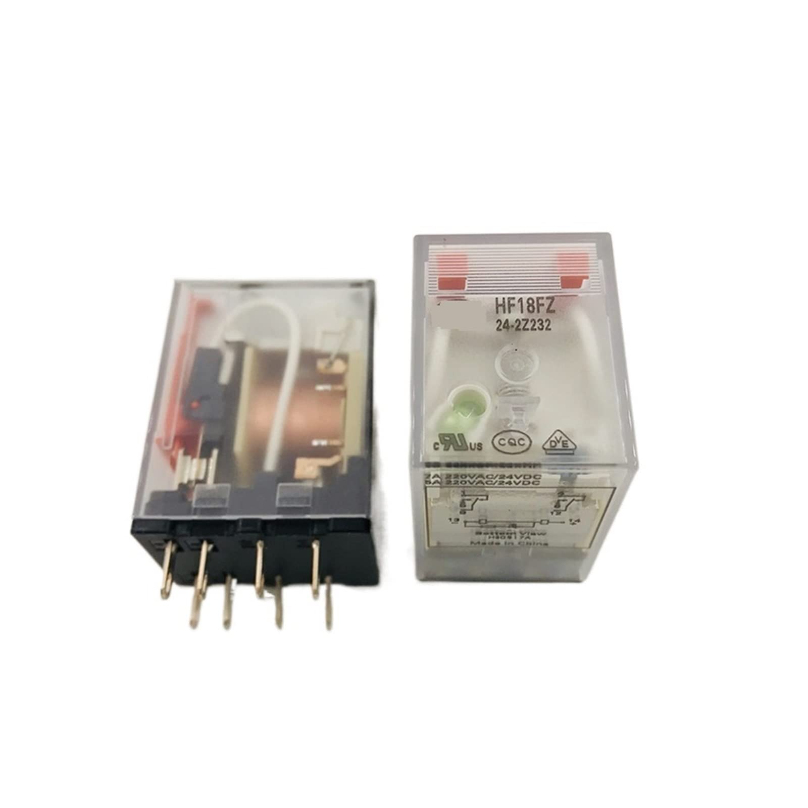 Relais 24VDC HF18FZ-24-2Z232 double conversion 7A commutation fiable - 4