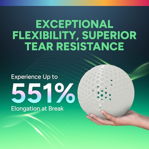 Image of OVERTURE TPU Filament 1.75mm Flexible Roll, 95A Soft 3D Printer Filament, 1kg Spool (2.2 lbs), Fit Most FDM Printer (TPU Transparent)