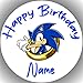 Z wybranym imieniem na tort urodzinowy, obraz z cukru, jadalne zdjęcie na torty, fondanty, nakładka na tort Ø 20 cm Sonic nr 1