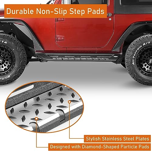 Estribos laterales 7" para Jeep Wrangler JK 2 puertas miniatura 3