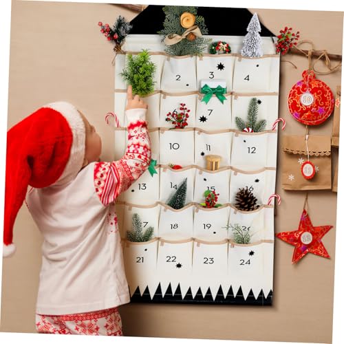 Pochette multipoches de Noël en coton de qualité supérieure pour mur - 6