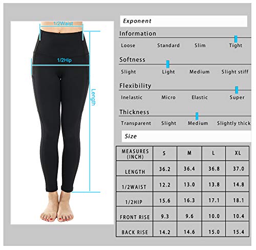 image for Dragon Fit High Waist Fleece Lined Yoga Leggings with 3 Pockets,Tummy 