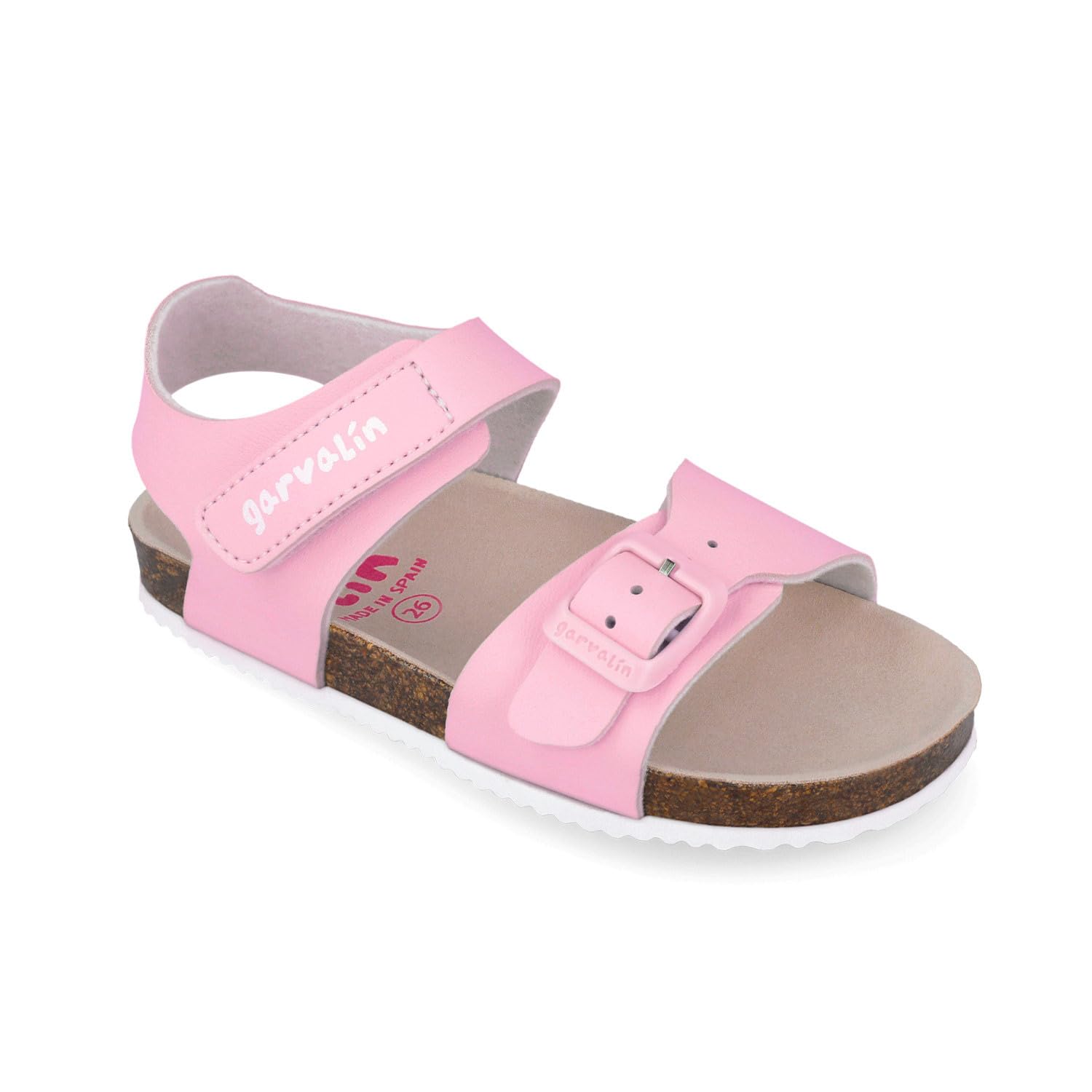 Sandales bio roses enfant Garvalín légères à boucles réglables - 2