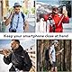 COCASES 2er Handyband mit flexiblem Spiralkabel, universale Lanyard Schlüsselband Schlüsselanhänger kompatibel mit iPhone/Samsung/Huawei(2 Einlagen, Durchsichtig/Schwarz)