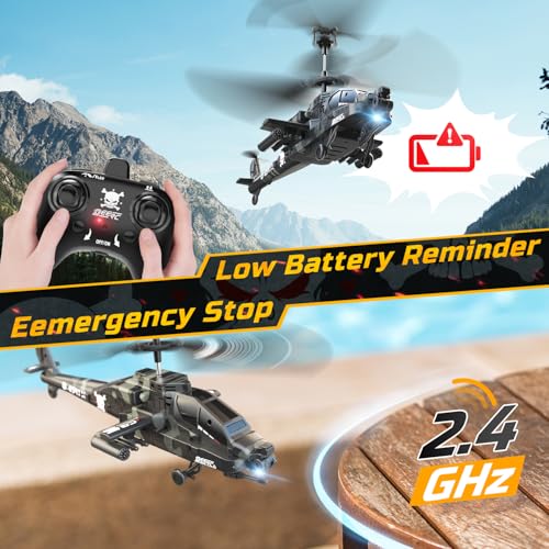 DEERC RC Helicopter, RC Plane for Kids and Adults, 2.4GHz Remote Control Helicopter, 26 Mins Flight Time, LED Lights & Altitude Hold, 2 Batteries, Kids Toy for Ages 8-12 - Image 6