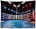 BELECO 7x5ft Fabric Boxing Backdrop Boxing Ring Boxing Arena Stage Lights Sport Photo Background Boxing Party Decorations Birthday Baby Shower Cake Table Decor Kids Photoshoot Photo Studio Props