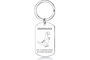 Dad Keychain Dadsaurus Funny Birthday Gifts from Daughter Sons Papa Present for...