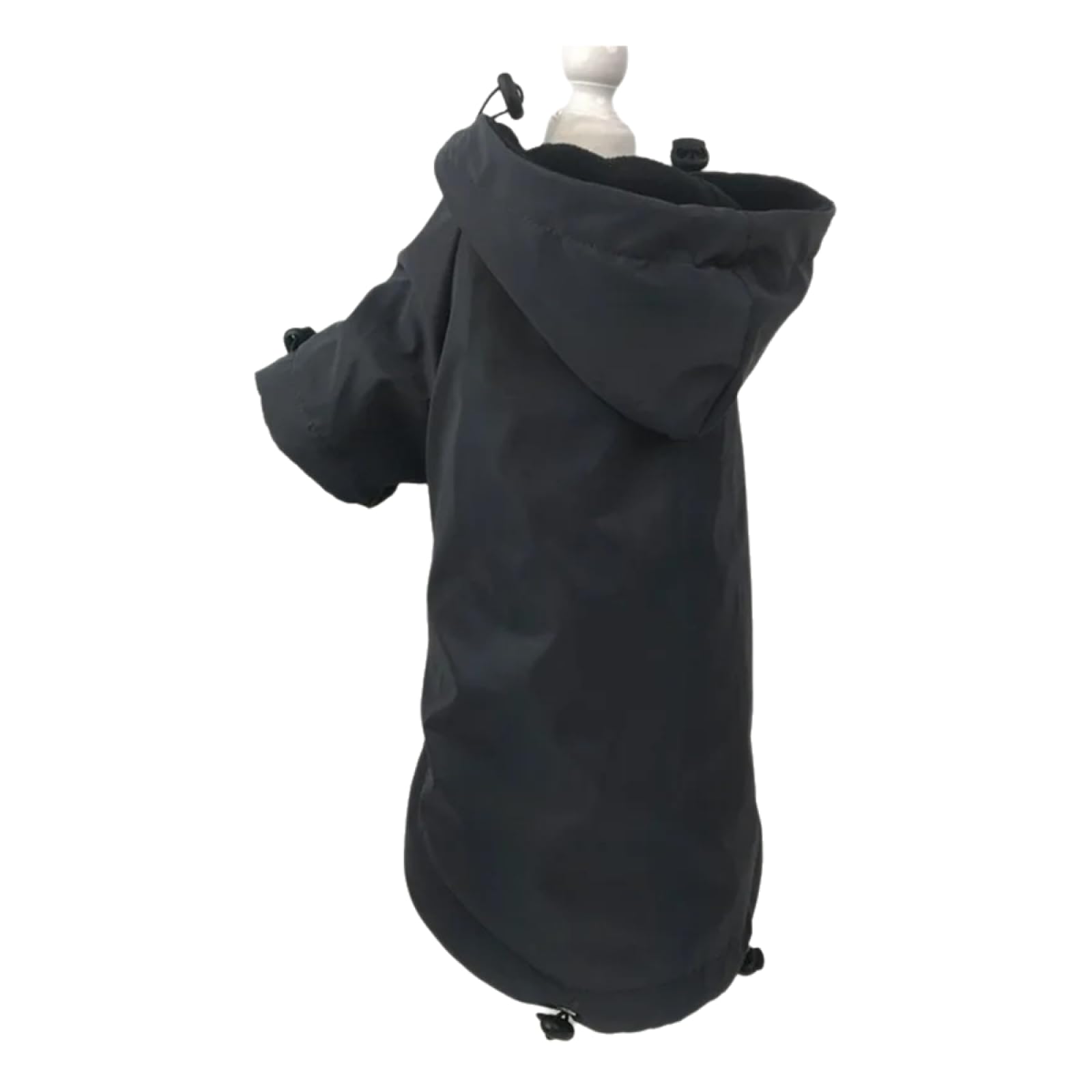 Manteau de berger réfléchissant haute visibilité et veste coupe-vent pour chien noir M