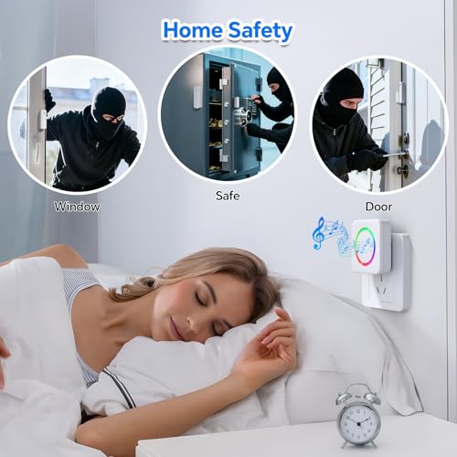Door Chime, Door Alarms When Door Opened, 700 FT Door Sensor Chime Window Alarm Entry Alert System for Kids Toddler Dementia Safety, 58 Chimes, 2-Door Coverage (2 Sensors + 1 Receiver) - Image 7