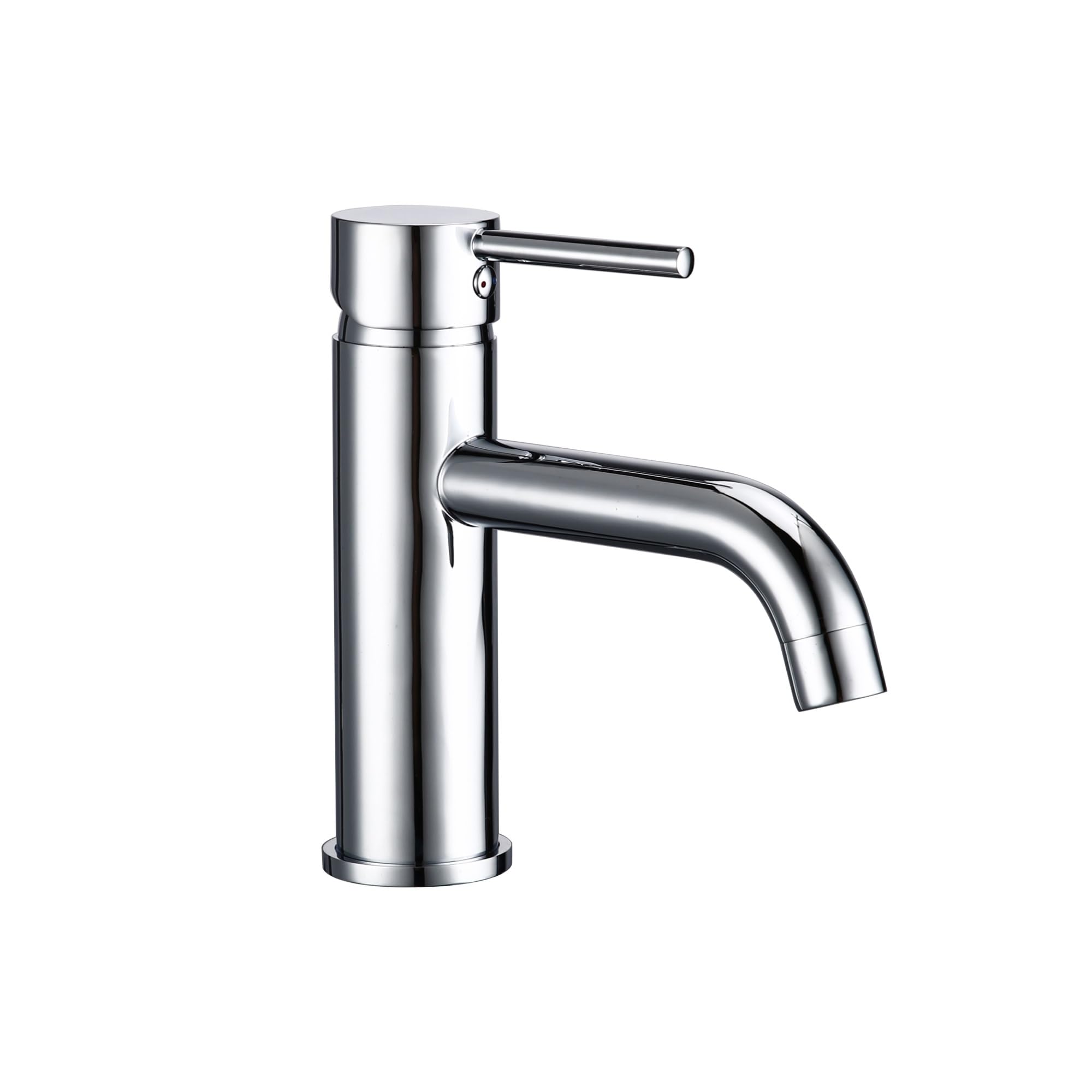 Robinet de salle de bains chrome mitigeur eau chaude froide pour évier