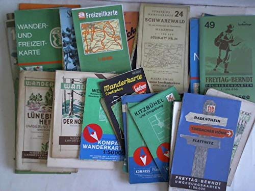 Sammlung von 33 Wanderkarten