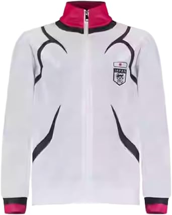 AwwwCos Jacket Cosplay Costumes Japan Team Soccer Jersey Football Zipper Coat White