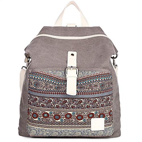 Canvas-Backpack-Purse-for-Women-Casual-Handbag-Lightweight-Shoulder-Bag-Grey