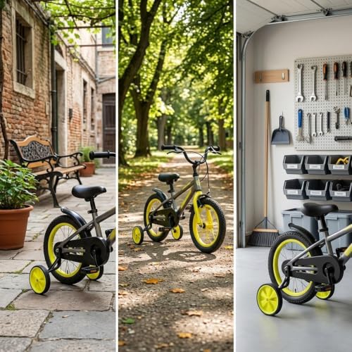 Ruedines de entrenamiento antirvuelco para bicicletas infantiles amarillas Harilla 7