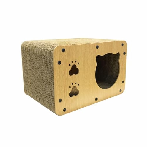 猫 爪研ぎ 段ボール 縦型 折りたたみ 爪研ぎダンボール 大型猫 猫スクラッチ 分離可能 変形可能 省スペース 運動不足改善 ガリガリウォール 高密度 (箱型爪とぎハウス)