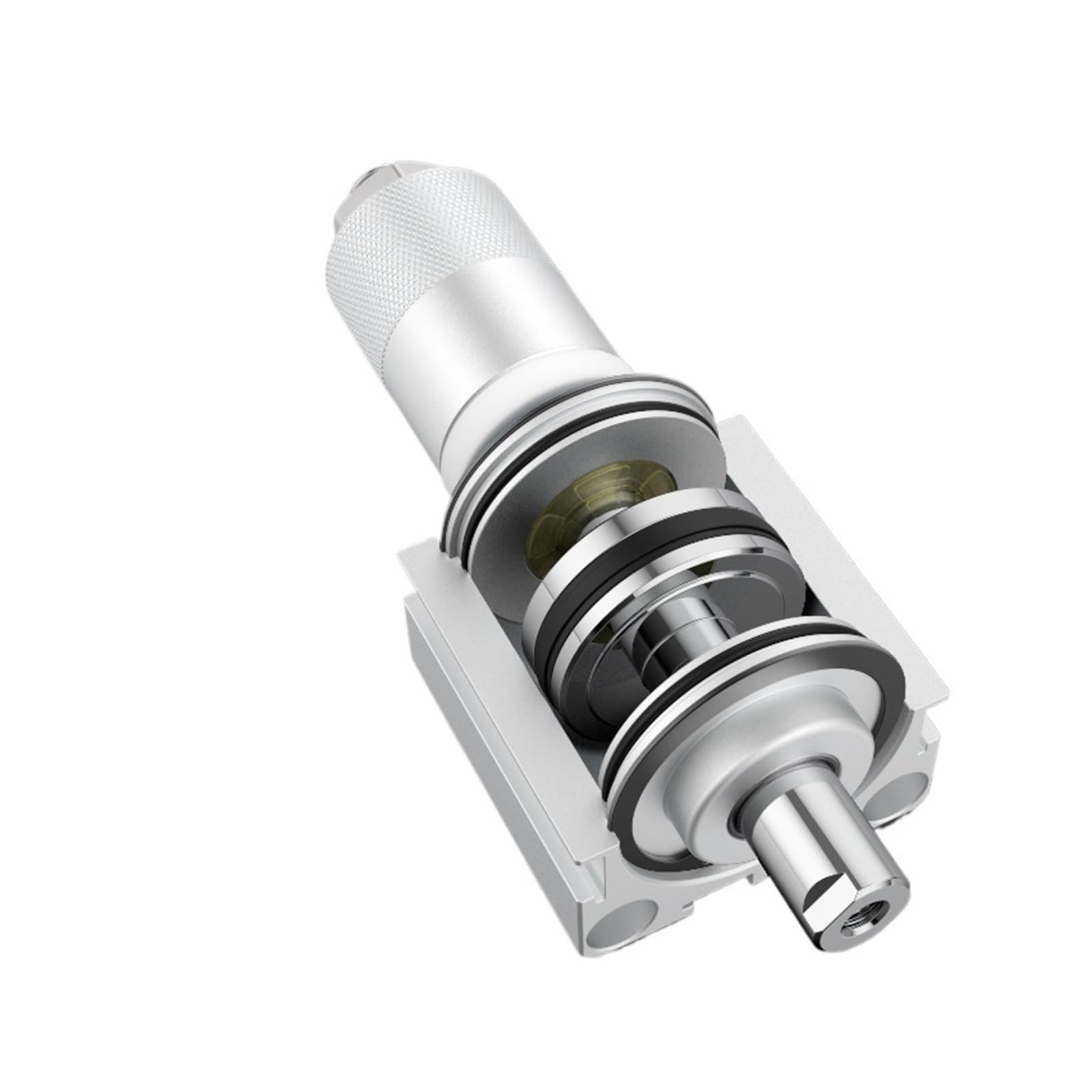DEBLAN Pneumatikzylinder, SDAJ32X50-50-S Dünner Zylinder mit einstellbarem Hub, Innengewinde mit Magnet, Hub 50 mm, Einstellbarer Hub 50 mm, Schubkraft 23 kg