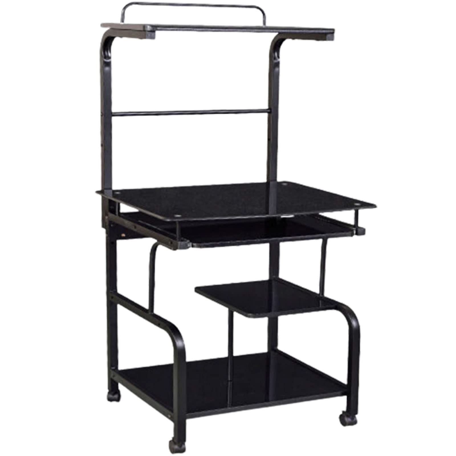 ASerZenith Removable Computer Desk, Simple Bedside Writing Desk Desk With Wheels,Portable Work Writing Study Desk For Study,Black-80 * 48Cm