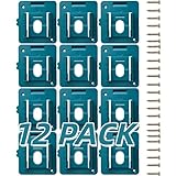 12 PCS esmusssein Batteriehalter Kompatible für for Makita 18V Akku Wandhalterung Geeignet für BL1860 BL1850 BL1840 BL1830 (mit 24 Schrauben, Keine Batterie)
