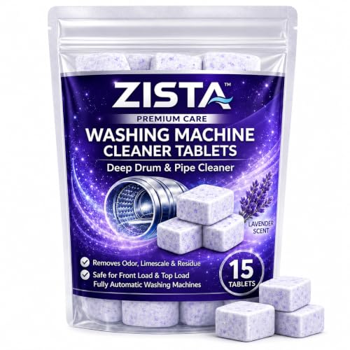 ZISTA Washing Machine Cleaner Tablets with Lavender Scent 15 Pcs