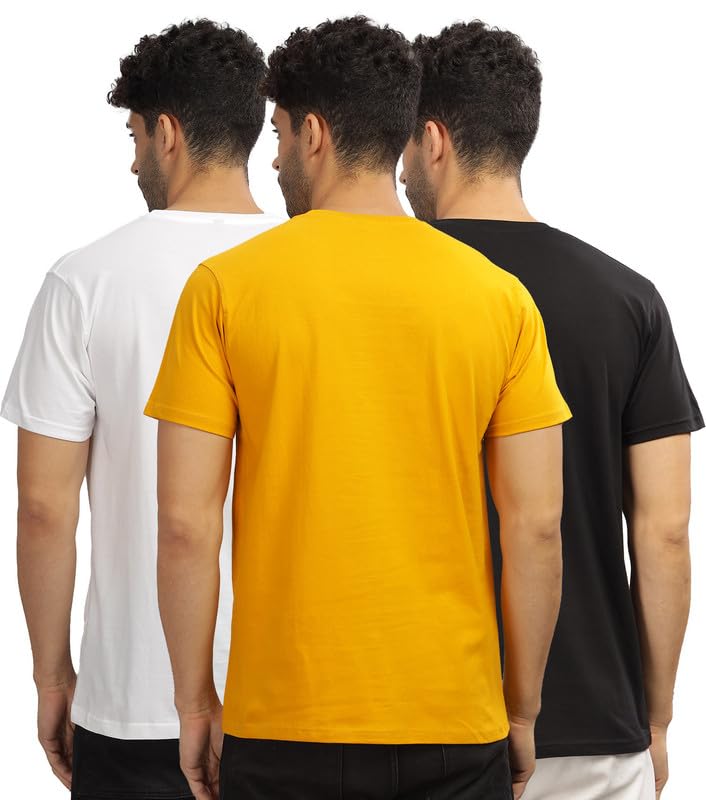 Image of XENOVAURBAN Unisex Regular Cotton Combo of 3 Solid Color Tshirt