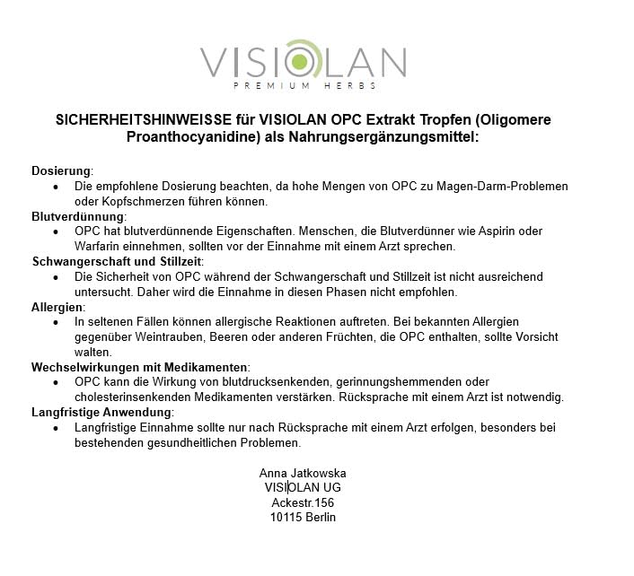 OPC TRAUBENKERN EXTRAKT hochdosiert, 15ml, LIPOSOMAL | Reich an natürlichen Polyphenolen | Reines OPC (mind. 99,5%) | Höchste Bioverfügbarkeit aus französischen Weintrauben