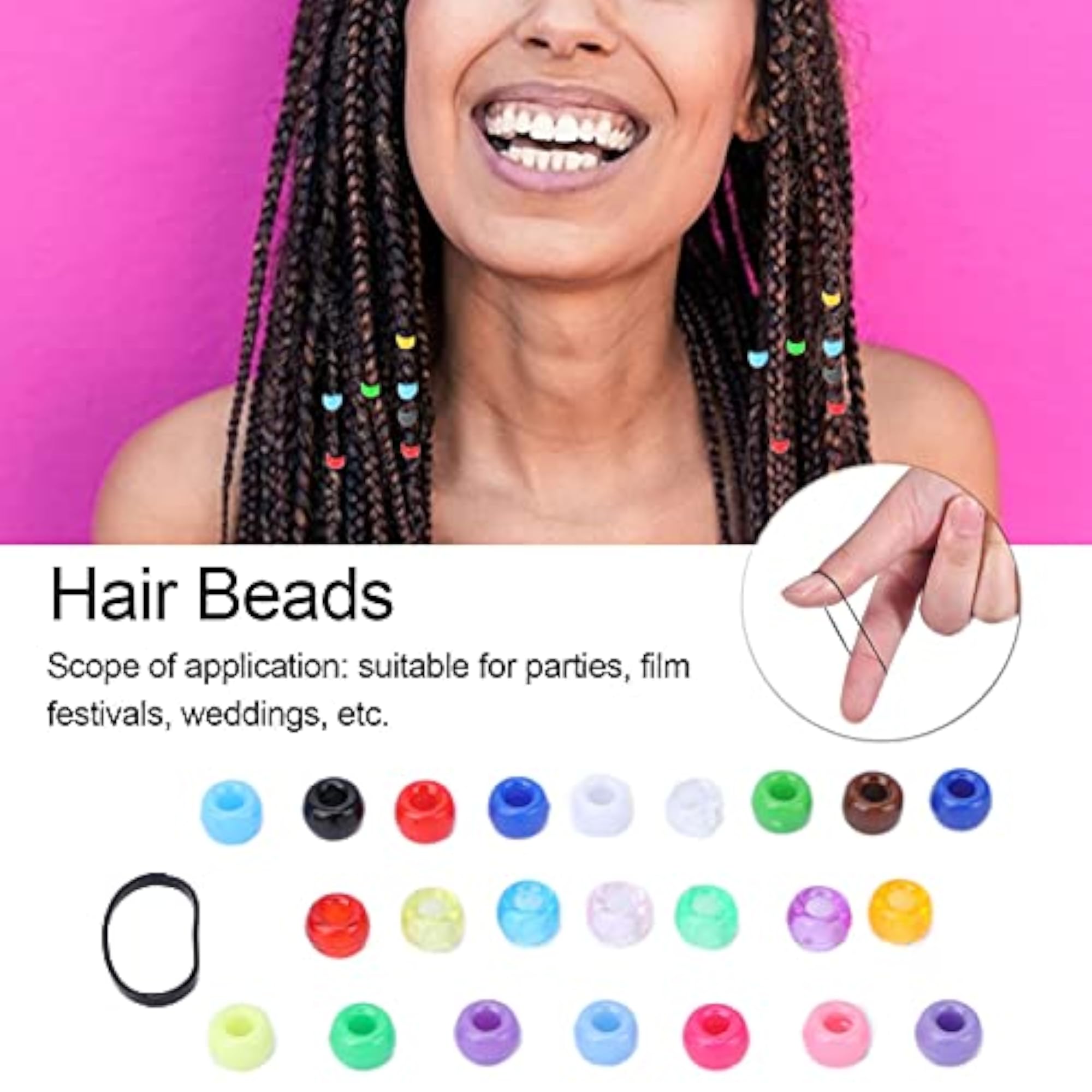 Hair Rings and Beads for Braids, Dreadlock Accessories