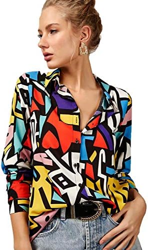 Blouses for Women Fashion, Long Sleeve Button Down Shirts Dressy Casual Tops