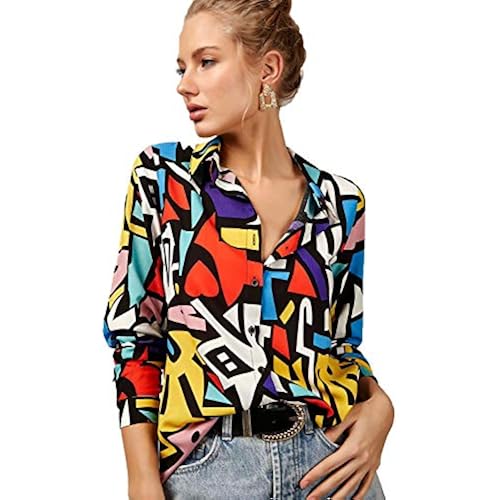 Blouses for Women Fashion, Long Sleeve Button Down Shirts Dressy Casual Tops