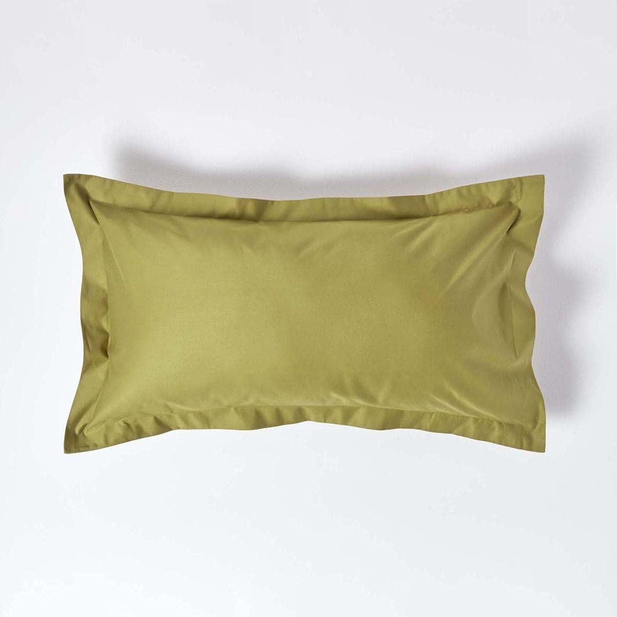 Homescapes Olive 1000 Thread Count Egyptian Cotton Green King Size Oxford Pillowcase