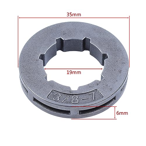 Mtanlo 3/8 7-T kleines Keilzahnrad für Husqvarna 50 51 55 für Oregon 18720 Kettenrad, Felgenkranz (3/8 Teilung, 7 Zähne, kleine Verzahnung)