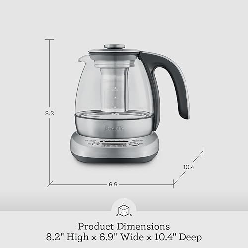 Miniatura 6 de Breville BTM500CLR - Cafetera de té compacta infusor y hervidor de agua, 4 tazas, acero inoxidable cepillado y vidrio