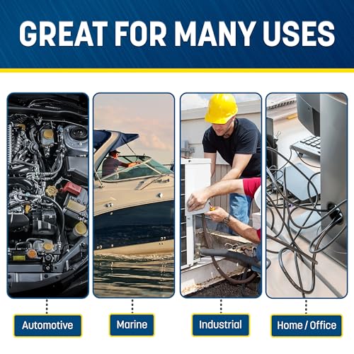 GS Power 1/2 Inch x 50ft Split Wire Loom Tubing, Split Cable Sleeve Cord Protector for Industrial Electrical Wires, Automotive Wire Cover Flexible, High Temperature Cable Conduit, Wrap