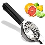 Lemon Lime Squeezer Sainless Steel, Manual Juicer Citrus Orange Squeezer Hand Press, Premium Quality Heavy Duty Metal Lemon Squeezer Bar Tools with Silicone Non-Slip Grips, 3.54in Large