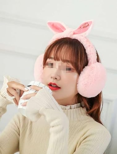 Ear Warmers Earmuffs Cute Animal Soft Earmuffs Winter Warm Ear Covers Headband Fur Ear Warmer Ear Muffs (Color : Rose Red, Size : One Size) #TOP3